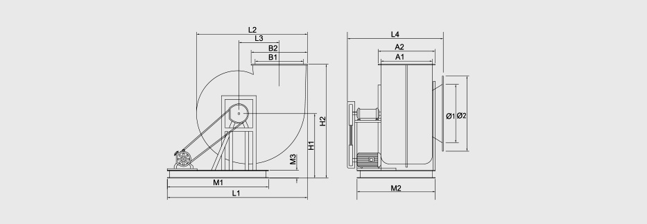 方口玻（bō）璃鋼風機